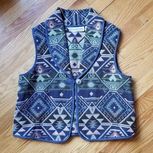Vintage Tapestry Vest Southwestern Design